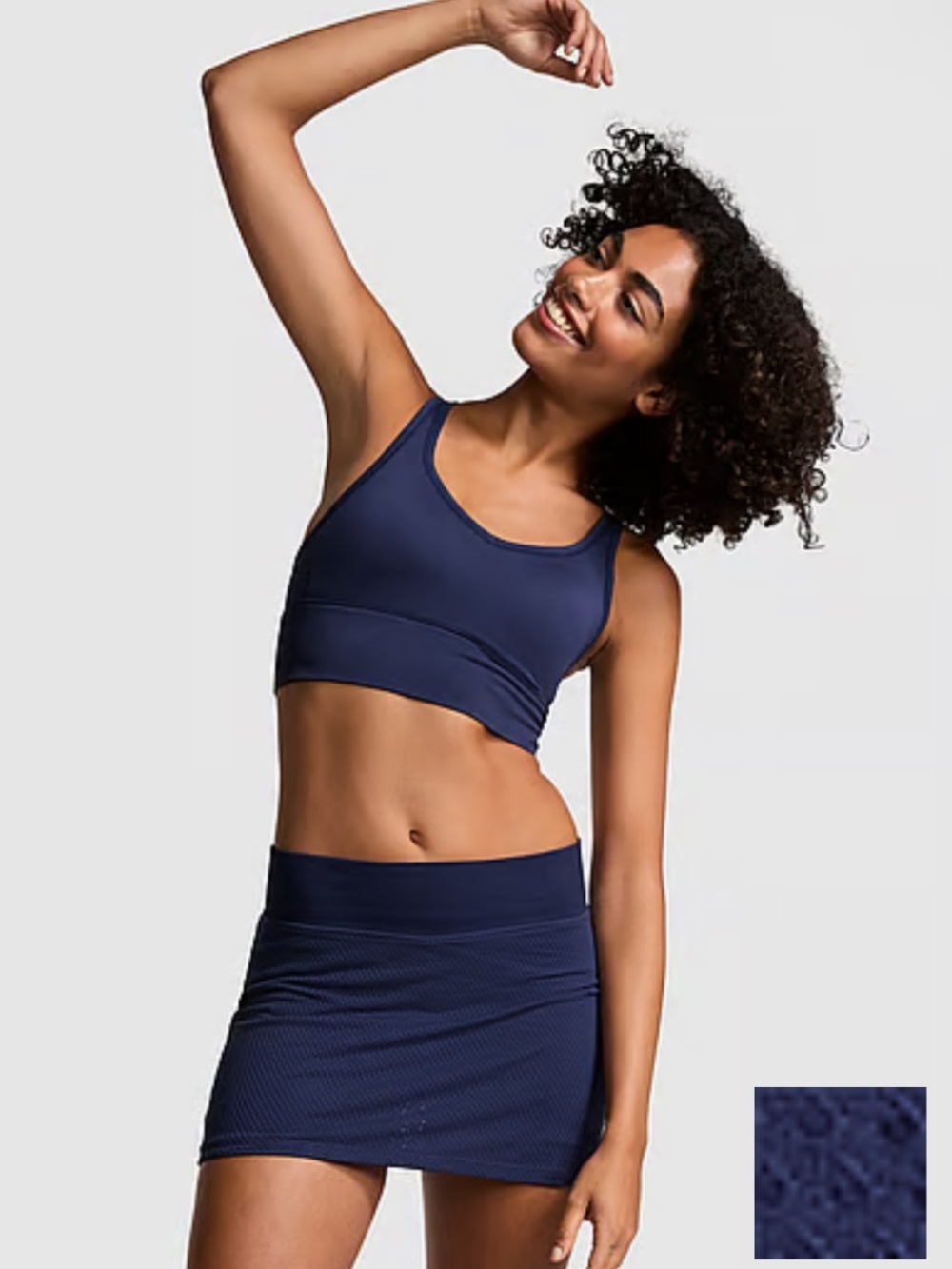 PINK Seamless Mini Midnight Navy Skort Women Size Medium